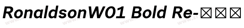 RonaldsonW01 Bold Re字体转换